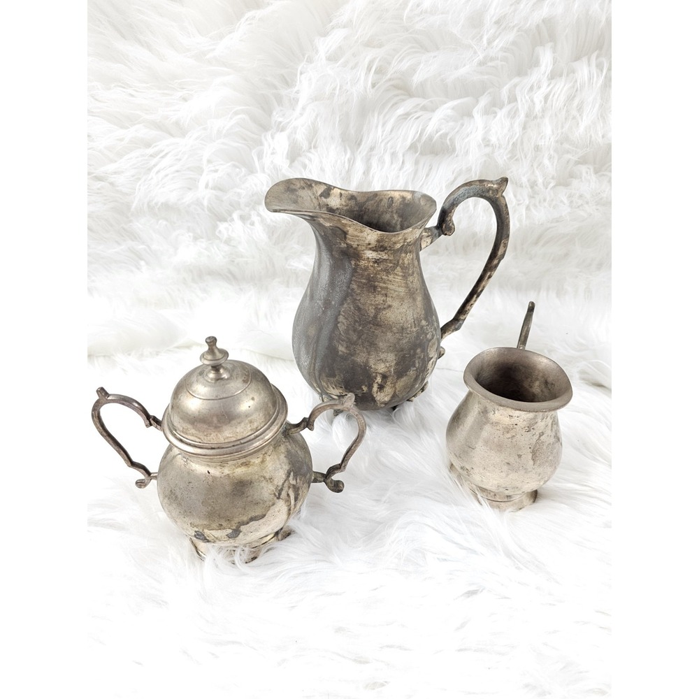 VINTAGE International SILVER CO. Bundle of Silver Plated Tea/Coffee Set (3) - Picture 2 of 11